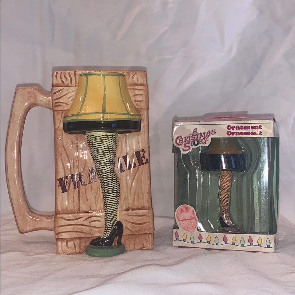 A Christmas Story Mug And Leg Lamp Ornament